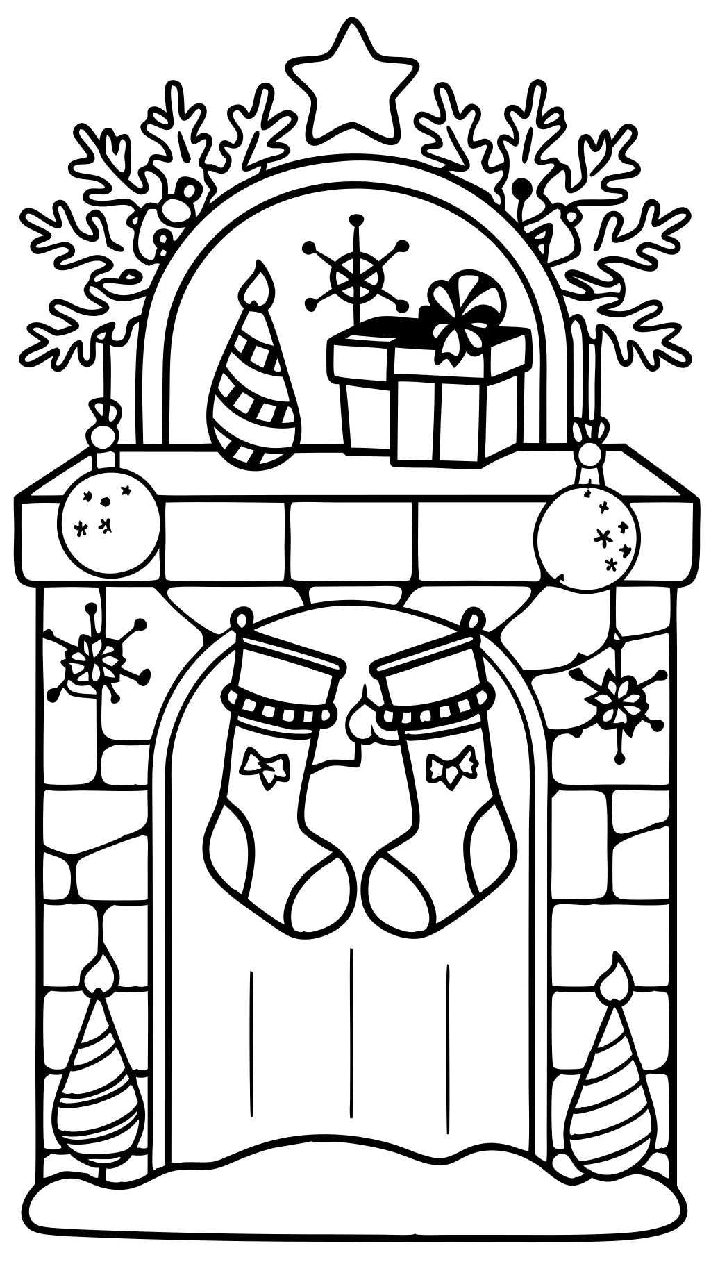 coloriages pour bas de Noël